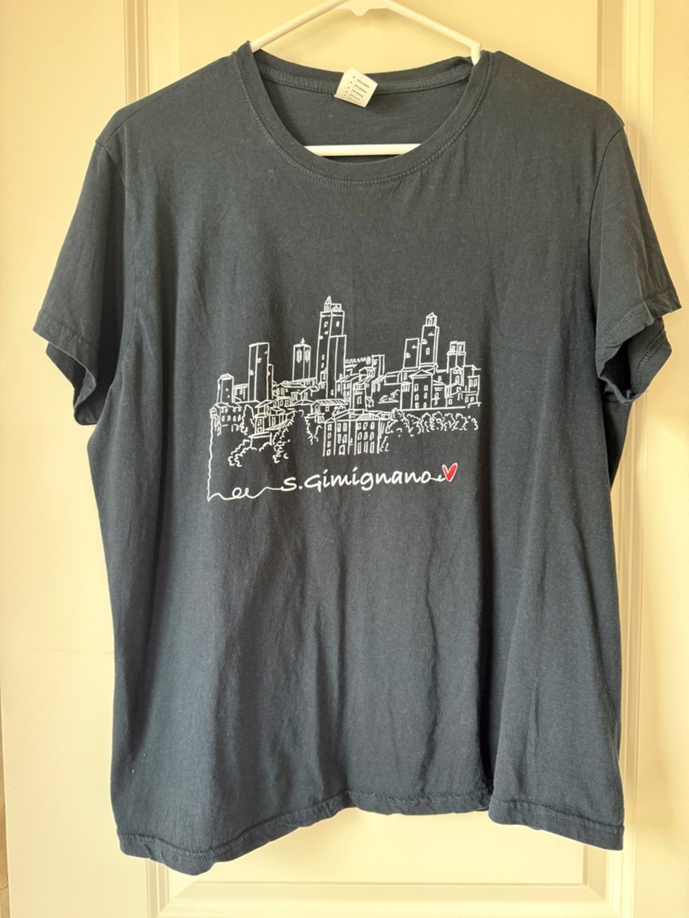 Classic Navy Graphic Men’s T-Shirt - San Gimignano Design